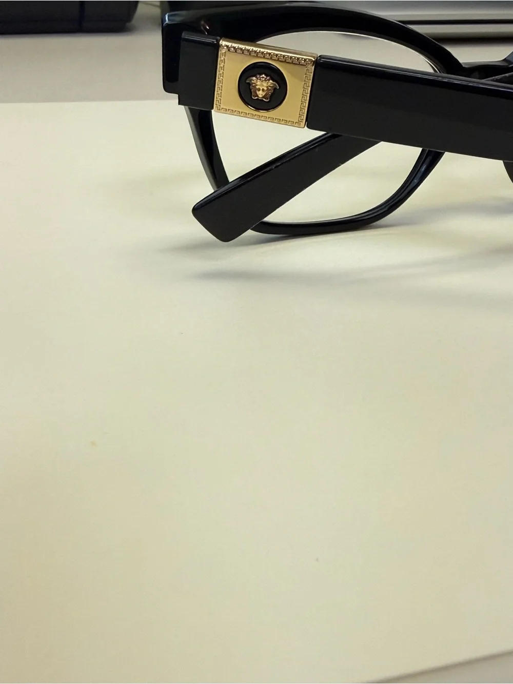 Versace MOD 3294 Black Cat Eye Prescription Eyeglasses Gold Medusa 53-18-140